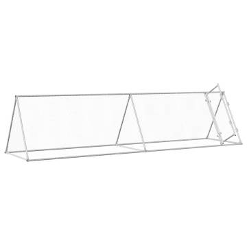 Spacious Silver Chicken Cage - 400x105x91 cm Galvanised Steel