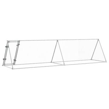 Spacious Silver Chicken Cage - 400x105x91 cm Galvanised Steel