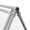 Spacious Silver Chicken Cage - 400x105x91 cm Galvanised Steel