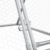 Spacious Silver Chicken Cage - 400x105x91 cm Galvanised Steel