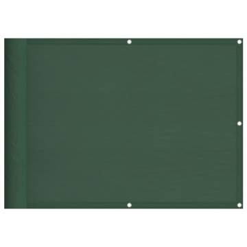 Dark Green Balcony Screen 75x700 cm - 100% Polyester Oxford