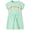 Kids' Dress with Drawstring Bright Green 140 Colour green Size 140 (9-10y) 