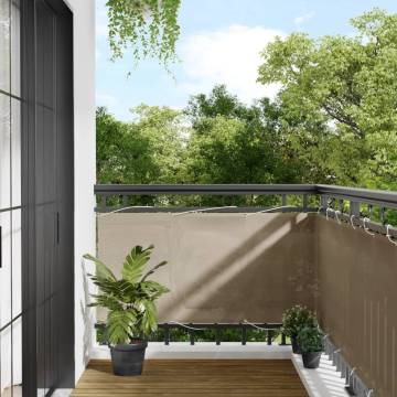 Water-Resistant Taupe Balcony Screen 75x1000 cm - Hipomarket