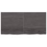 Dark Brown Bathroom Countertop - Solid Wood 120x60cm | Hipomarket