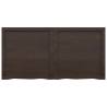 Dark Brown Bathroom Countertop - Solid Wood 120x60cm | Hipomarket