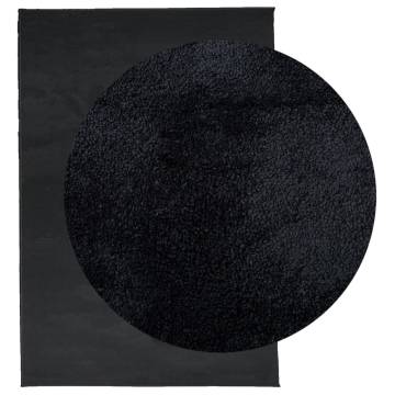 Rug OVIEDO Short Pile Black 160x230 cm - Style & Comfort