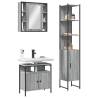 3 Piece Bathroom Cabinet Set Grey Sonoma Engineered Wood Colour grey sonoma Number of 1 Number of Pieces 