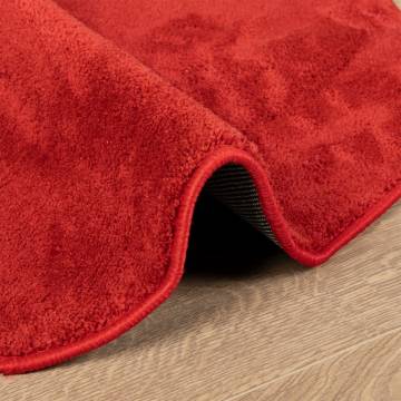 Rug OVIEDO Short Pile Red Ø 280 cm | Hipomarket