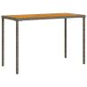 Garden Table with Acacia Wood Top - Grey 115x54x74 cm