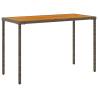 Garden Table with Acacia Wood Top - Grey 115x54x74 cm