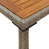 Garden Table with Acacia Wood Top - Grey 115x54x74 cm