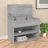 Shoe Bench Grey Sonoma 60x30x45 cm Engineered Wood Colour grey sonoma Quantity in Package 1 Number of Number of shelves 