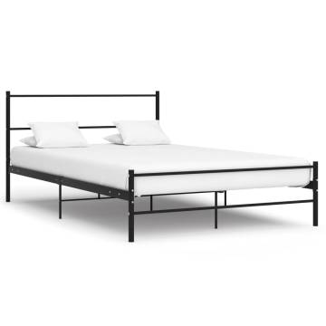 Black Metal Bed Frame 120x200 cm - Durable & Stylish Design