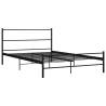 Black Metal Bed Frame 120x200 cm - Durable & Stylish Design