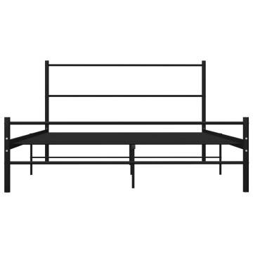 Black Metal Bed Frame 120x200 cm - Durable & Stylish Design