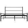 Black Metal Bed Frame 120x200 cm - Durable & Stylish Design