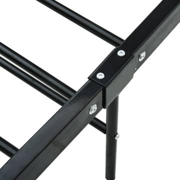 Black Metal Bed Frame 120x200 cm - Durable & Stylish Design