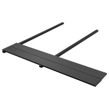 WPC Solid Decking Boards 20 m² - Durable Black Decking Set