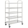 5-Tier Kitchen Trolley - Stainless Steel Serving Cart | Hipomarket