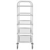 5-Tier Kitchen Trolley - Stainless Steel Serving Cart | Hipomarket