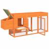 Brown Wooden Chicken Coop - 204x50x84 cm Pine Home