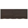 Dark Brown Solid Wood Bathroom Countertop - 140x50 cm