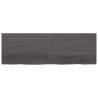 Wall Shelf Dark Brown - Solid Oak | 180x60x(2-6) cm