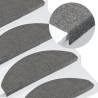 Stair Mats Self-adhesive 15 pcs 65x22.5x3.5 cm Grey Colour grey Size 65 x 22.5 x 3.5 cm Quantity in Package 15 