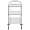 3-Tier Stainless Steel Kitchen Trolley - 95x45x83.5 cm