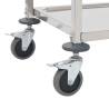 3-Tier Stainless Steel Kitchen Trolley - 95x45x83.5 cm