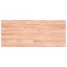 Live Edge Light Brown Table Top - 140x60cm Solid Oak | HipoMarket