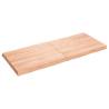 Live Edge Light Brown Table Top - 140x60cm Solid Oak | HipoMarket