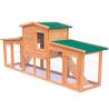 Large Rabbit Hutch - Cozy Wooden Pet Cage with Roofs