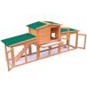 Large Rabbit Hutch - Cozy Wooden Pet Cage with Roofs