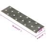 Perforated Plates 60 pcs 2mm Galvanised Steel - HipoMarket