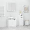 3 Piece Bathroom Cabinet Set High Gloss White Engineered Wood Colour high gloss white Number of 3 