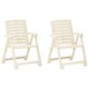 Garden Chairs 2 pcs Plastic White Colour white Quantity in Package 2 Number of 1 