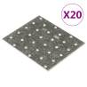 Perforated Plates 20 pcs 2 mm 120x100 mm Galvanised Steel Size 120 x 100 mm Quantity in Package 1 