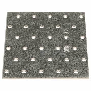 Perforated Plates 20 pcs Galvanised Steel 120x100 mm - HipoMarket