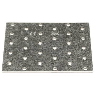 Perforated Plates 20 pcs Galvanised Steel 120x100 mm - HipoMarket