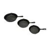 Set of 3 Extra Large Cast Iron BBQ Steak Pans