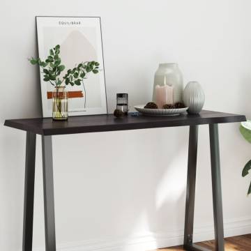 Dark Brown Table Top 120x50 cm | Solid Wood Live Edge