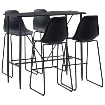 5 Piece Black Bar Set - Modern Design for Your Home & Bars