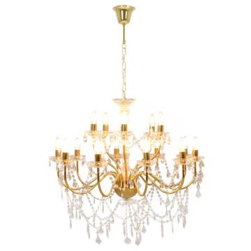 Elegant 2-layer Golden Chandelier - 15 x E14 Bulbs