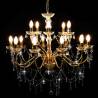 Elegant 2-layer Golden Chandelier - 15 x E14 Bulbs