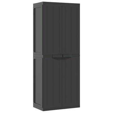 Outdoor Storage Cabinet Black 65x37x165 cm | HipoMarket