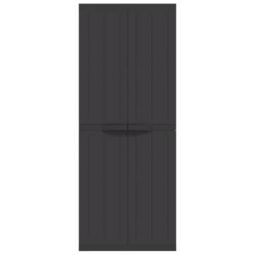 Outdoor Storage Cabinet Black 65x37x165 cm | HipoMarket