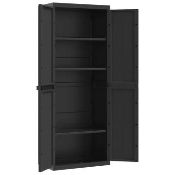 Outdoor Storage Cabinet Black 65x37x165 cm | HipoMarket