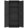 Outdoor Storage Cabinet Black 65x37x165 cm | HipoMarket