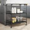 Stylish Black Kitchen Trolley - Versatile Storage Solution